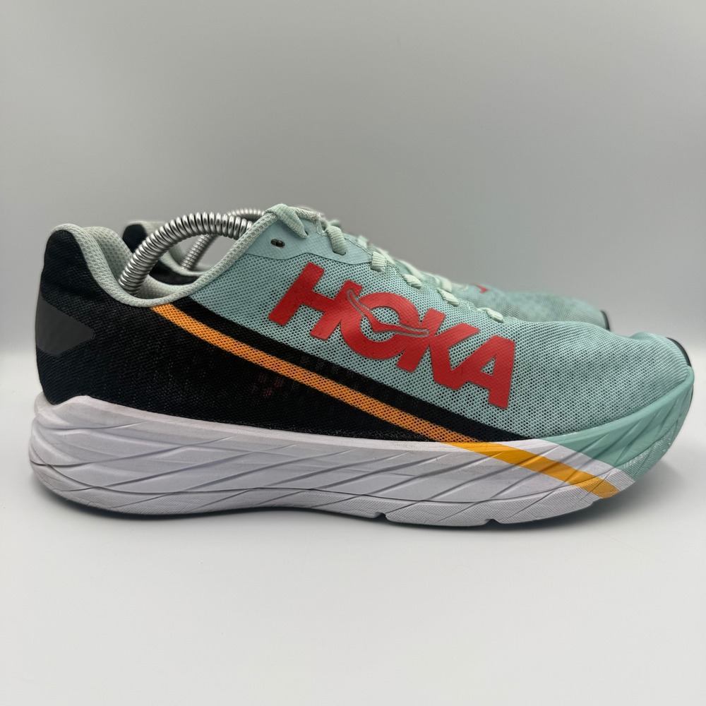 Hoka One One Rocket X Mens Size 10 Running Shoes Plate Racing EBBC Blue Black